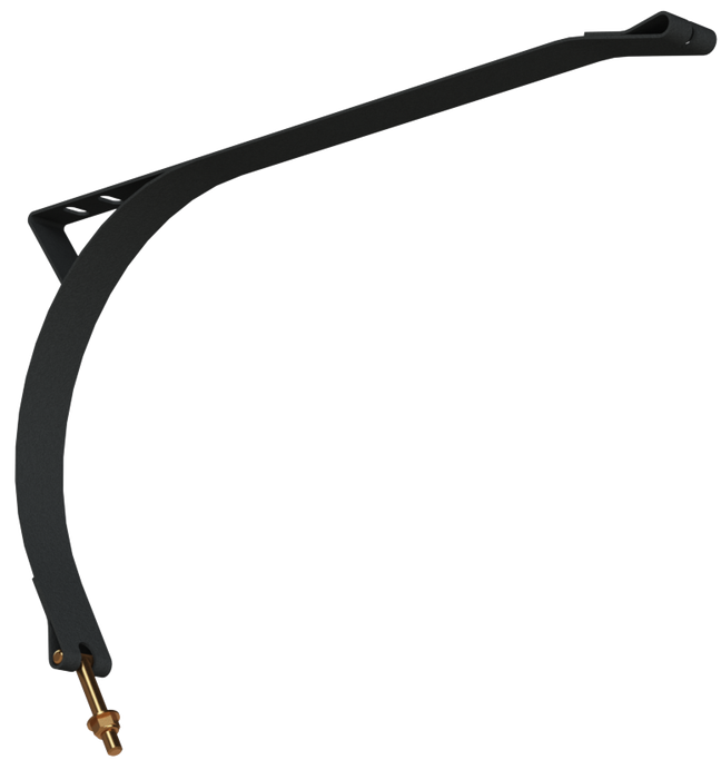 16" D Tank Black Powder Coated Strap w/ Step Mount