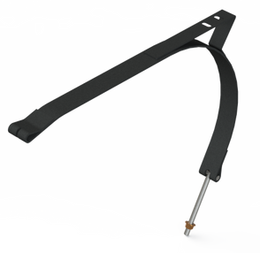 19" D Tank Black Powder Coated Strap w/ Step Mount