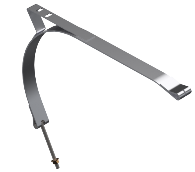 19" D Tank Stainless Steel Strap w/ Step Mount