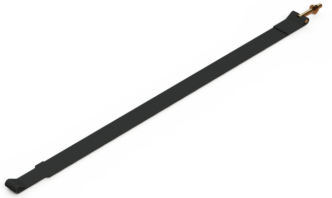 T-Bolt to 1 1/2" Tapered Loop 39 3/4" Black Powder Satin Regular Strap