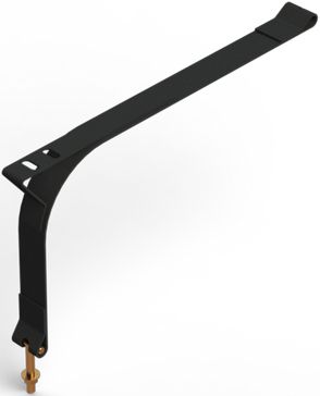 T-BOLT TO LOOP WITH SLIT 31-1/4" BLACK POWDER SATIN COMBO STRAP