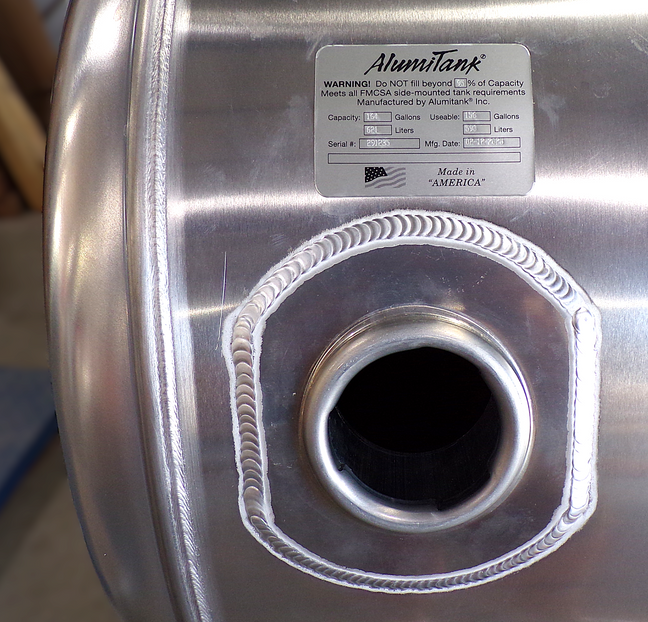 154 Gallons 26"D x 67"L - Peterbilt Style - Rear Fill Milgrade