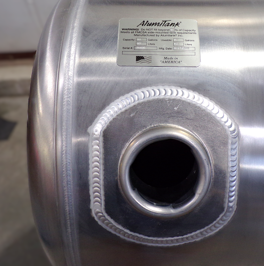 101 Gallons 23"D x 56"L - Peterbilt Style - Rear Fill Milgrade