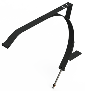 6" T-BOLT TO LOOP 43-3/4" BLACK POWDER SATIN STEEL COMBO STRAP