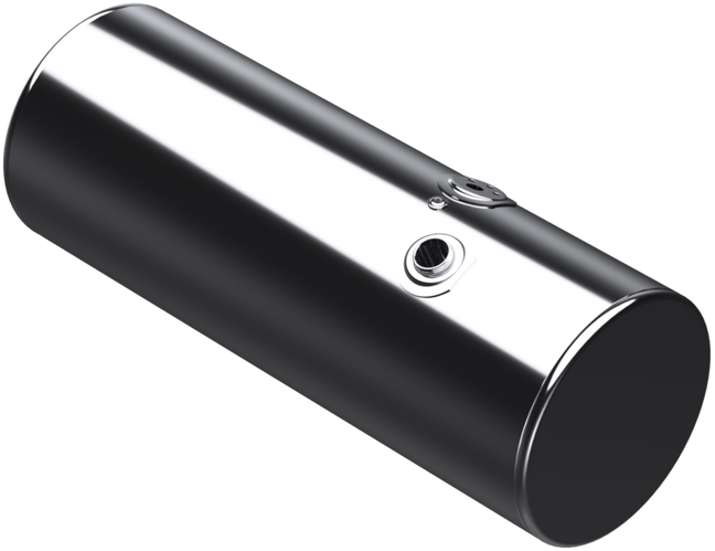 132 Gallons 24.5"D x 64.75"L - Kenworth Style - Front Fill Polished