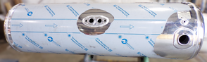 128 Gallons 23"D x 71"L - Peterbilt Style - Rear Fill Polished