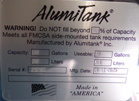 89 Gallons 26"D x 38.62"L - Peterbilt Style - Rear Fill Polished