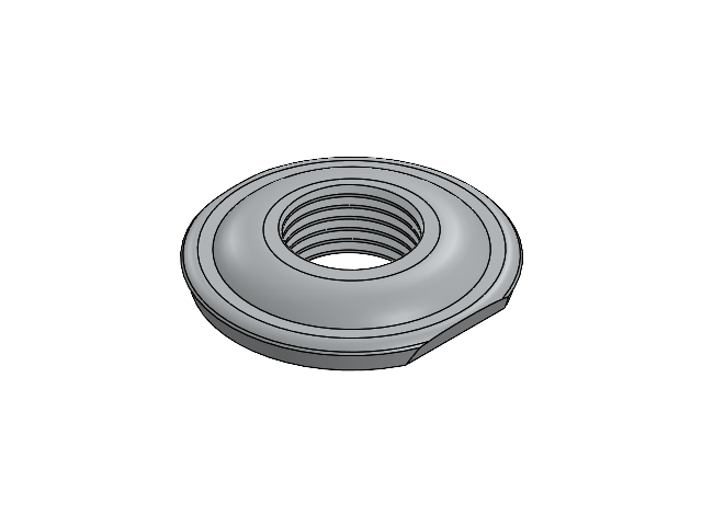 1/2" NPTF MILGRADE ALUMINUM FLANGE