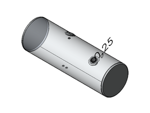 24.5" D x 72" L