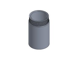 4" LONG - 2" NPSM - 11.5 NPSM -11.5 TPI MILGRADE ALUMINUM FILL NECK