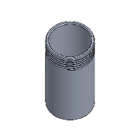 4" Long - 3" NPSM - 8 TPI Milgrade Al Fill Neck