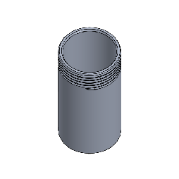 4" Long - 3" NPSM - 8 TPI Milgrade Al Fill Neck
