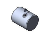57 Gallons 24.5"D x 28"L - Kenworth Style - Rear Fill Milgrade