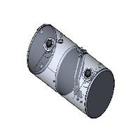98 Gallons 24.5"D x 48.12"L - Kenworth Style - Front Fill Milgrade, Split