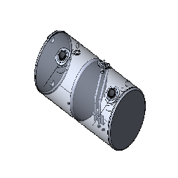 98 Gallons 24.5"D x 48.12"L - Kenworth Style - Front Fill Milgrade, Split