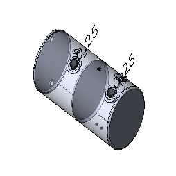 98 Gallons 24.5"D x 48.12"L - Kenworth Style - Front Fill Milgrade, Split