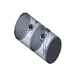 98 Gallons 24.5"D x 48.12"L - Kenworth Style - Front Fill Milgrade, Split