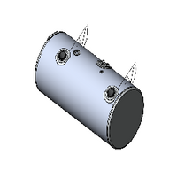 98 Gallons 24.5"D x 48.12"L - Kenworth Style - Front Fill Polished, Split