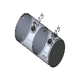 98 Gallons 24.5"D x 48.12"L - Kenworth Style - Front Fill Polished, Split