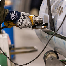 Construction industry aluminum tank grinding and fabrication