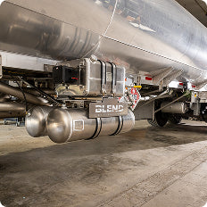 Trucking and logistics aluminum tanker truck