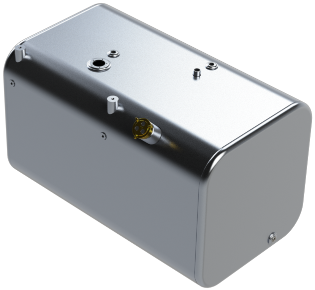 74 Gallons 22.25"H x 22"W x 36"L - Ford Style - Rear Fill Milgrade