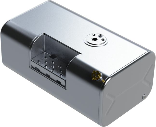 76 Gallons 18.25"H x 25"W x 42"L - International Style - Rear Fill Milgrade