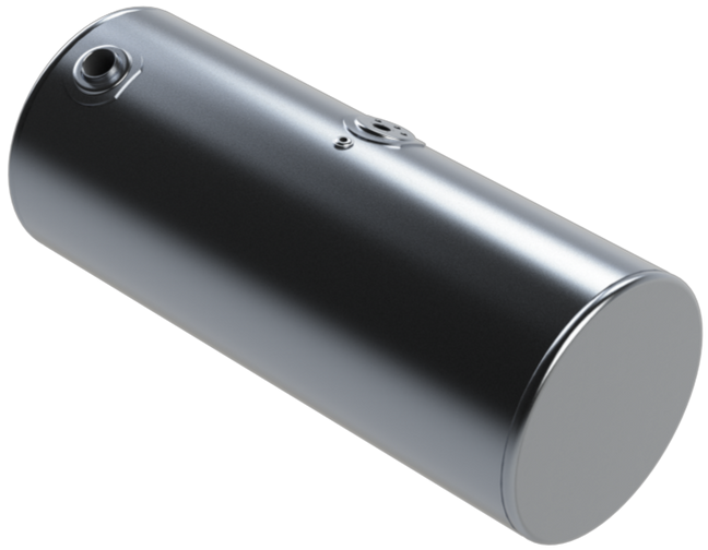 118 Gallons 24.5"D x 58"L - Kenworth Style - Rear Fill Milgrade