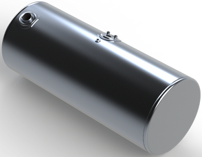 118 Gallons 24.5"D x 58"L - Kenworth Style - Rear Fill Milgrade