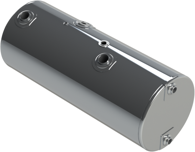 118 Gallons 24.5"D x 58"L - Kenworth Style - Front Fill Polished, Split