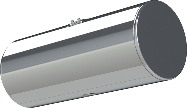 118 Gallons 24.5"D x 58"L - Kenworth Style - Rear Fill Polished