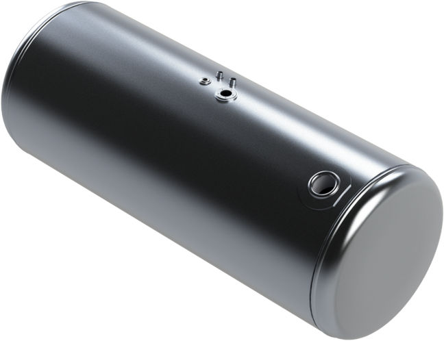 138 Gallons 26"D x 60"L - Peterbilt Style - Rear Fill Milgrade