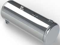 104 Gallons 23"D x 58"L - Peterbilt Style - Rear Fill Polished, Split