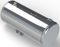 126 Gallons 26"D x 55"L - Peterbilt Style - Front Fill Polished, Split