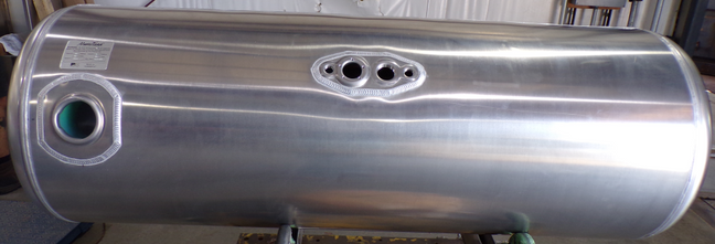 104 Gallons 23"D x 58"L - Peterbilt Style - Rear Fill Milgrade