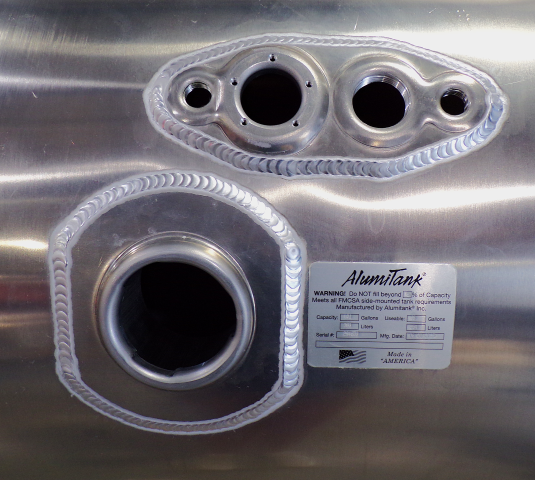 90 Gallons 26"D x 39"L - Peterbilt Style - Center Fill Milgrade