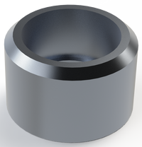 Half 3/8" NPT Milgrade Aluminum Coupling