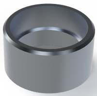 HALF 1 1/2" NPT MILGRADE ALUMINUM COUPLING