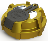 2" Non-Vented Locking Brass Fuel Cap with 11.5 Threads Per Inch