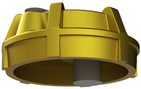2" Non-Vented Locking Brass Fuel Cap with 11.5 Threads Per Inch
