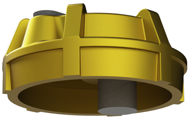 2" Non-Vented Locking Brass Fuel Cap with 11.5 Threads Per Inch