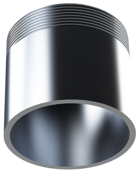 4" Long - 4" NPSM - 8 TPI Milgrade Al Fill Neck