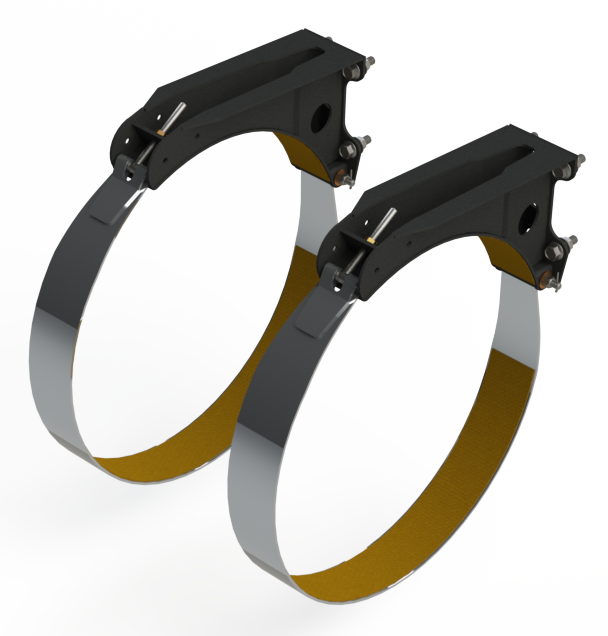 26" PB style polished mounting kit - 2 piece
