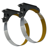 26" PB style polished mounting kit - 2 piece