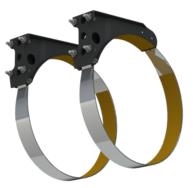 26" PB style polished mounting kit - 2 piece