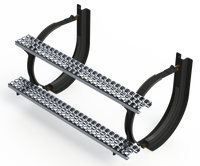18" 2 Piece Black Mounting Kit Combo