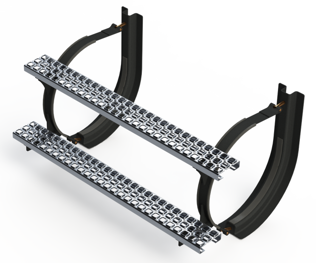 18" 2 Piece Black Mounting Kit Combo