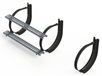 20" 3 Piece Black Mounting Kit Combo