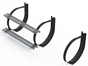 22" 3 Piece Black Mounting Kit Combo