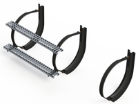 22" 3 Piece Black Mounting Kit Combo